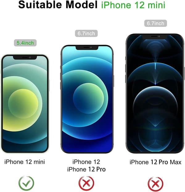 3x Hærdet glas til Apple iPhone 12 Mini med høj beskyttelse og solid skærm