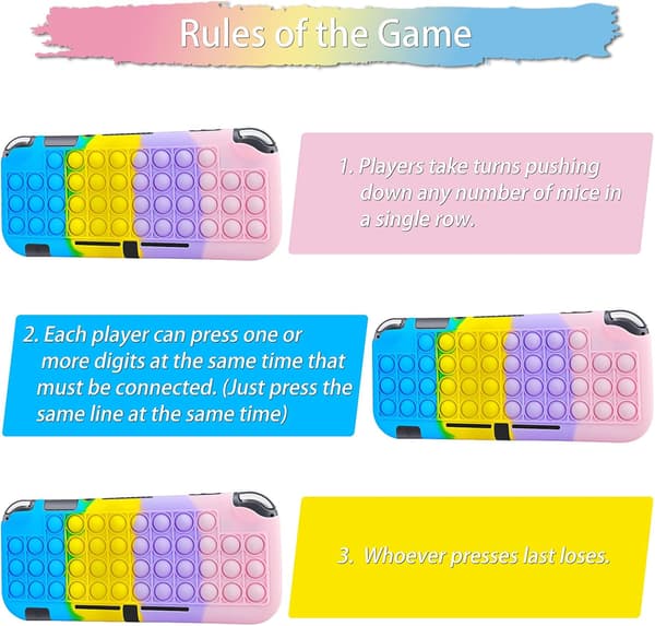 Etui til Nintendo Switch Pop-It sensorisk farverigt anti-stres behageligt