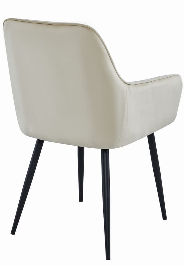 SOLDEN stol - beige velour / sorte ben x 1