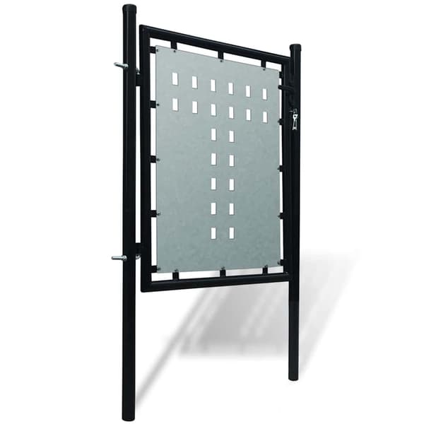 vidaXL sort enkeltbladet hegnslåge 100x100 cm