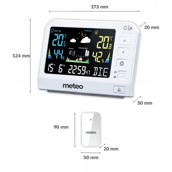 METEO SP205 VEJRSTATION HYGROMETER UDENDØRSSENSOR DCF