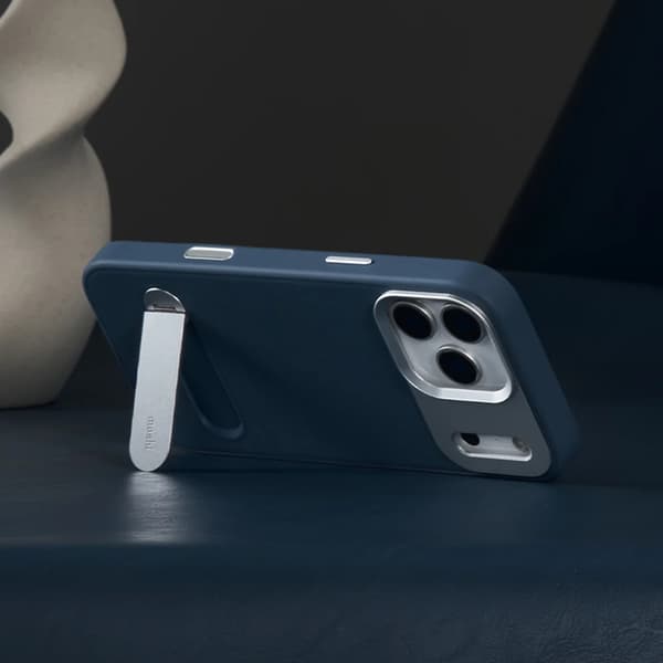 Moshi Kameleon MagSafe – iPhone 17 Pro Max-skal med stativfunktion (Midnattsgrå)