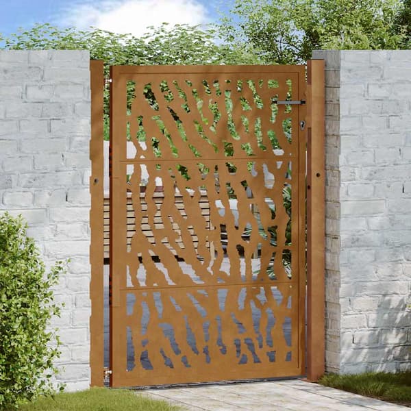 vidaXL havelåge 105x155 cm skinnemønster i rustfrit stål
