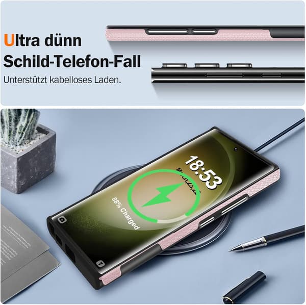 ETUI TIL SAMSUNG GALAXY S23 ULTRA 5G HÅRD SILIKONE PINK