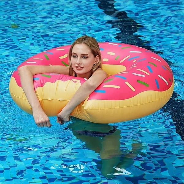 Oppustelig badering donutmadras XXL