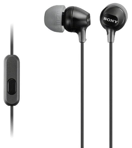 Sony MDR-EX15AP in-ear høretelefoner med mikrofon sort