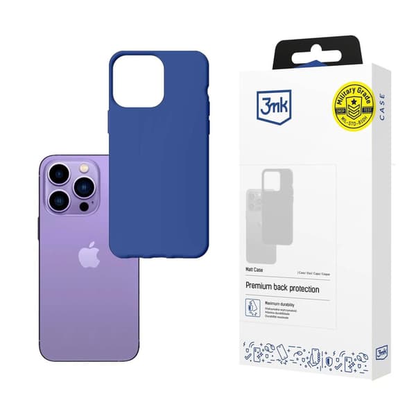 Apple iPhone 14 Pro - 3mk Matt Cover blå