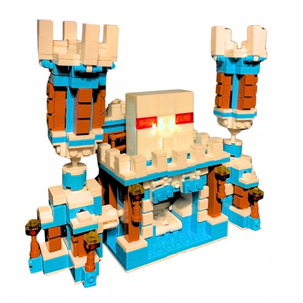 Minecraft Robot Fästning 2-i-1 Litet LED-gaming-hus Byggsats