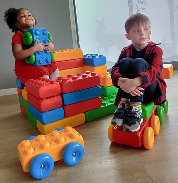Marioinex Mega BLOCKS -tiilet + pyörät luova
