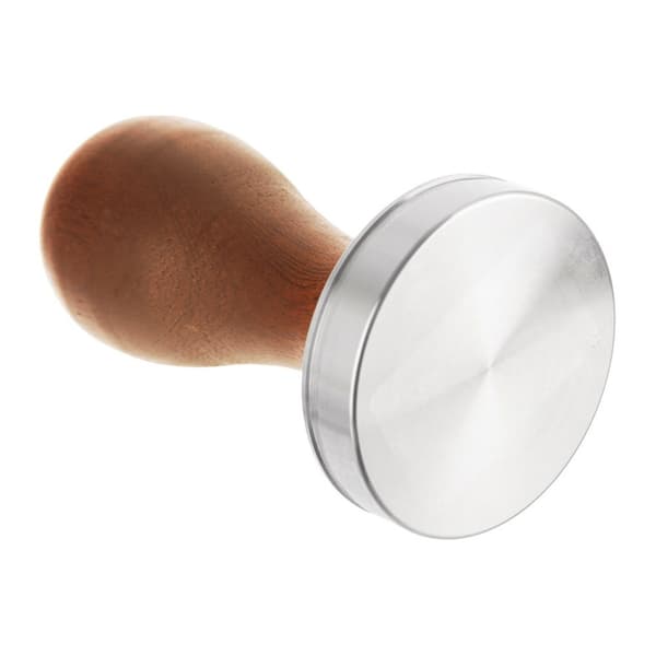 Stål och trä kaffetamper 5x9,5 cm