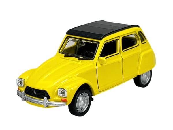 Welly OLD timer Citroën Dyane med tak gul 1:34 43859