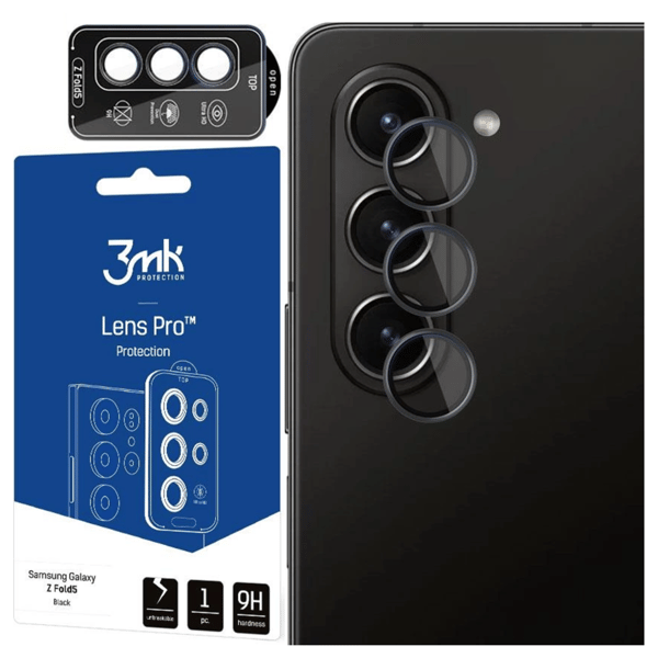 Samsung Galaxy Z Fold 5 - 3mk Linsebeskyttelse Pro Sort