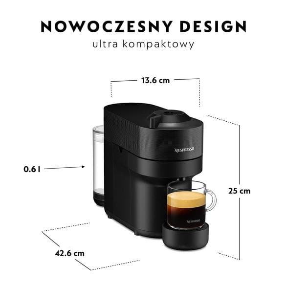 De'Longhi Nespresso Vertuo Pop kapselkaffemaskine, sort