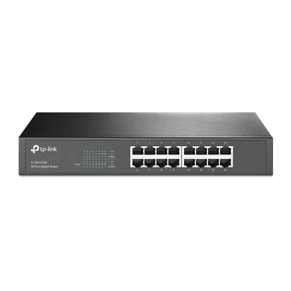 TP-LINK TL-SG1016D Switch 16-Port Gigabit, Sort
