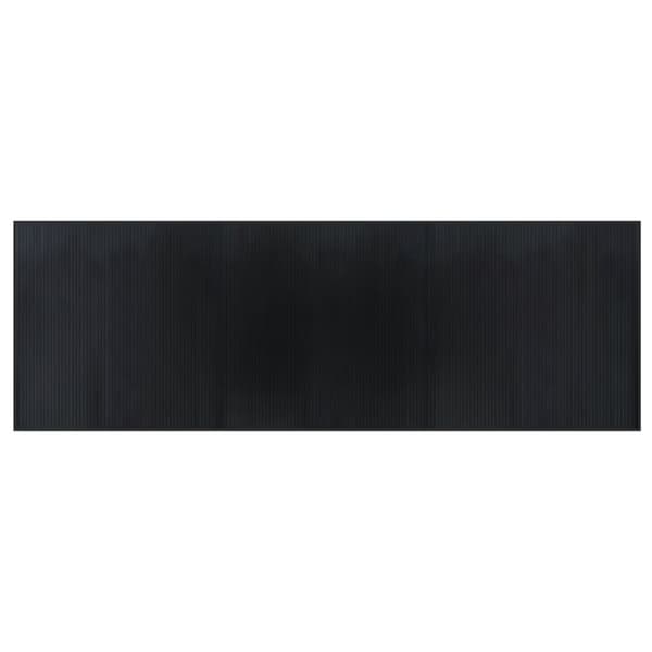 vidaXL rektangulært tæppe, sort, 100x300 cm, bambus