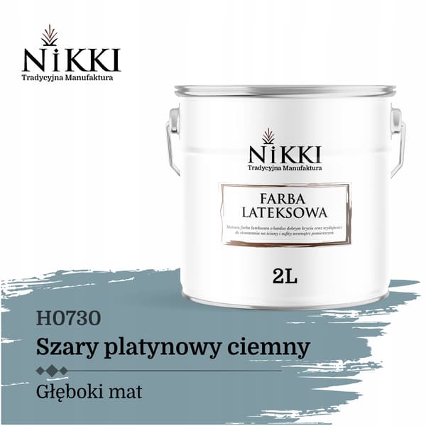 Latexväggfärg mörk platinagrå med blå H0730 2L matt