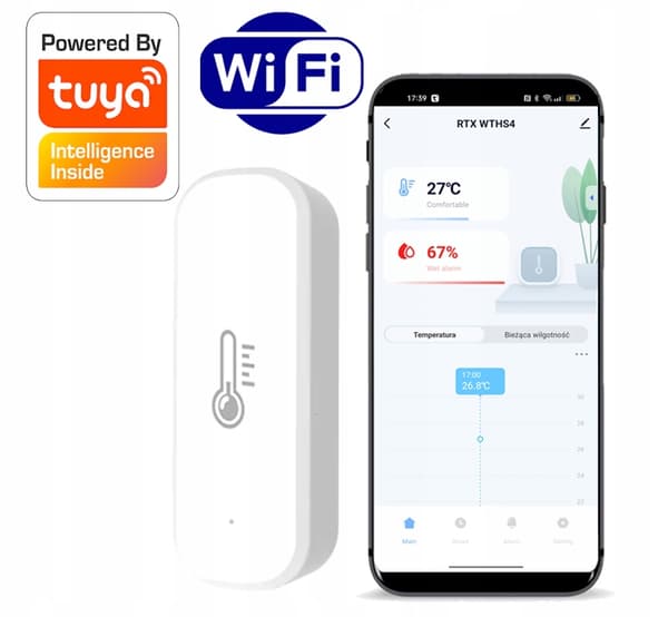 Tuya RTX Eco WiFi temperatur- og fugtighedssensor