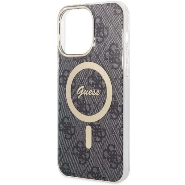 Guess GUHMP14XH4STK iPhone 14 Pro Max 6,7" sort/sort hårdt cover 4G MagSafe