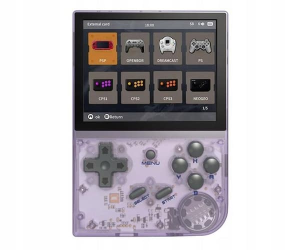 ANBERNIC RG35XX Retro Lilla Konsol