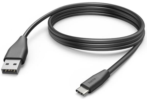 HAMA USB-A - USB-C 3.1 1m Sort Opladnings/data Kabel