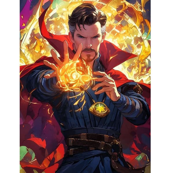 MÅLNING MED SIFFROR MED RAM Marvel Dr. Strange-målningar 40x50 cm