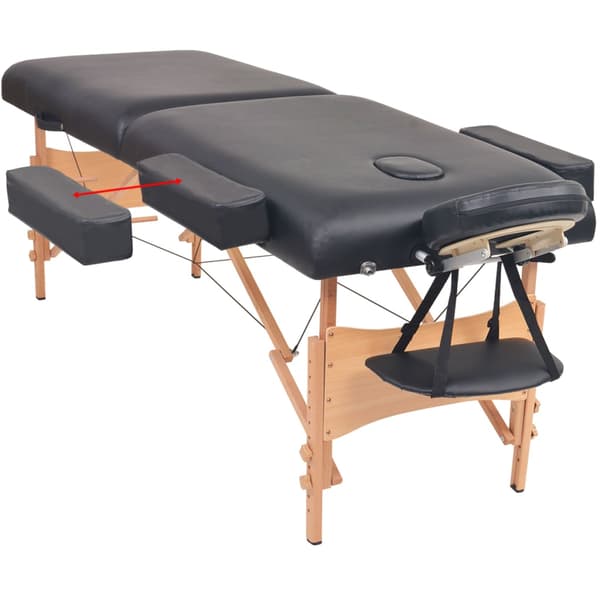 vidaXL foldbar massagebriks 10 cm tyk 2-zoner sort