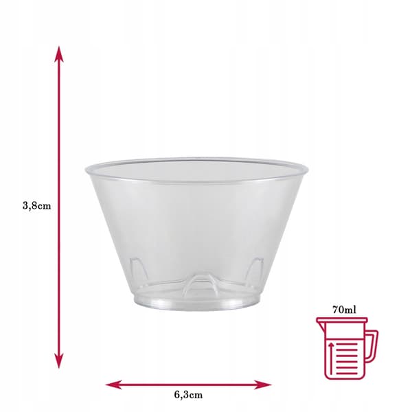 KOPPER OG BEHOLDERE TIL DESSERTER 70 ml 24 stk. TULI-kop til snacks