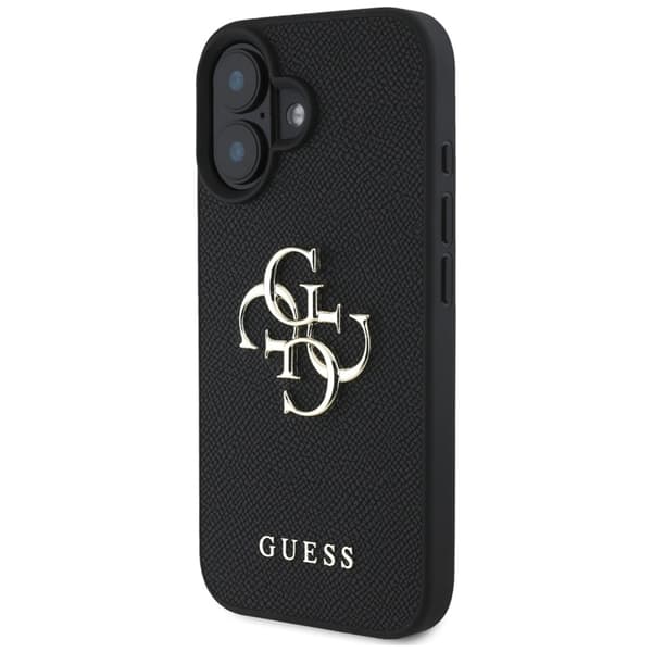Guess Grained Big 4G Logo Small Classic Logo - iPhone 16 cover (sort)