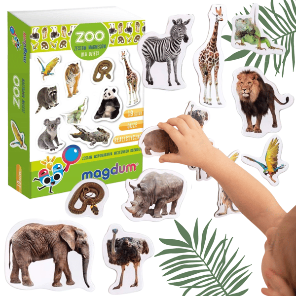 Zoo magnetset vilde dyr realistisk design solid udførelse MV6032-02