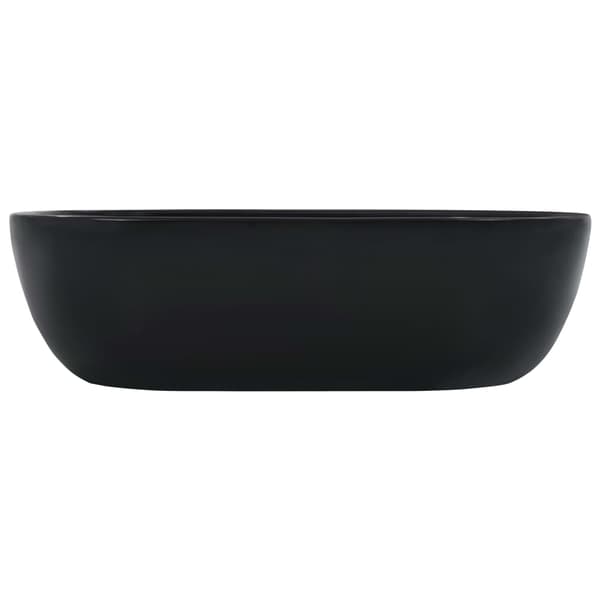 vidaXL håndvask, 45,5 x 32 x 13 cm, keramik, sort