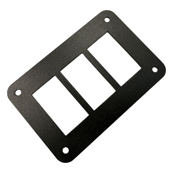 Ramme, panel for 3 Carling-kontakter