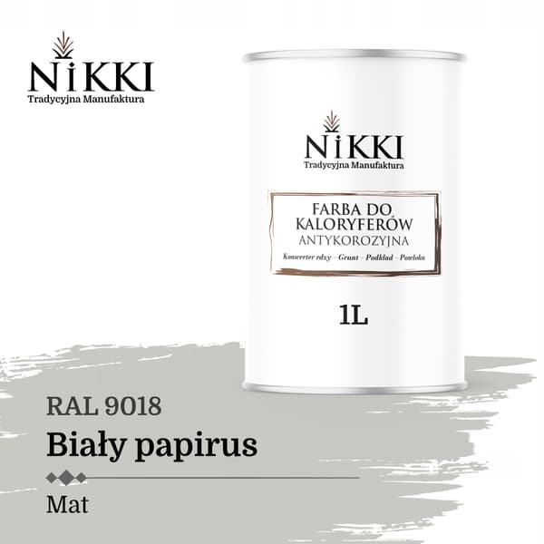 Rostskyddad radiatorfärg 1L matt vit Papyrus 3i1