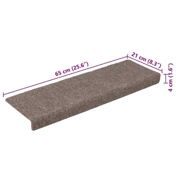 vidaXL selvklæbende trappemåtter 30 stk. cremefarvede 65x21x4 cm