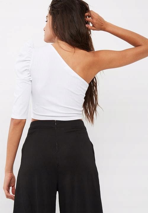 MISSGUIDED RIBBADE CROP TOPP VIT 38 2Z9E4_C*