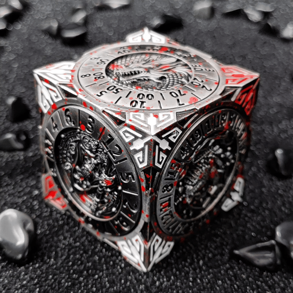 RPG terninger matte obsidian sæt med 7 krystalterninger