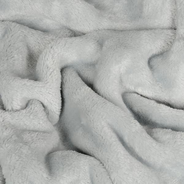 BONO Babytæppe 75x100 Glat Blød Fluffy Grå Ask