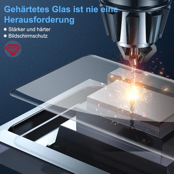 2x Hærdet glas til Oneplus 9 Pro sorte striber + 2x Kameraglas