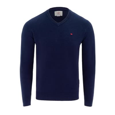 Lee Cooper Herr Marinblå V-ringad Tröja, Storlek XXL
