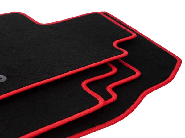 Velour måtter med rød rand til Audi A2 hatchback (2000-2005)