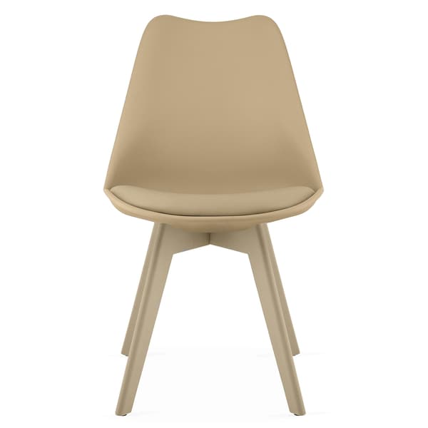 MARK stol - mörkbeige / beige ben x 3