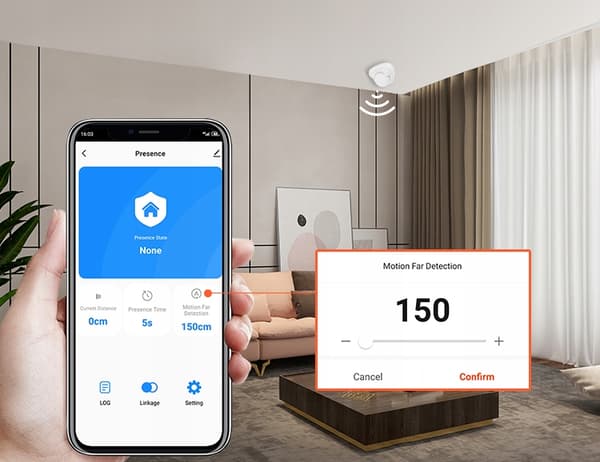 Takmikrovågssensor ZigBee TUYA Smart 230V närvarosensor