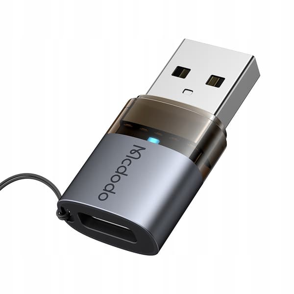 MCDODO ADAPTER USB-A 3.0 TILL USB-C TILL USB TYP C 3A 5GB OTG LED
