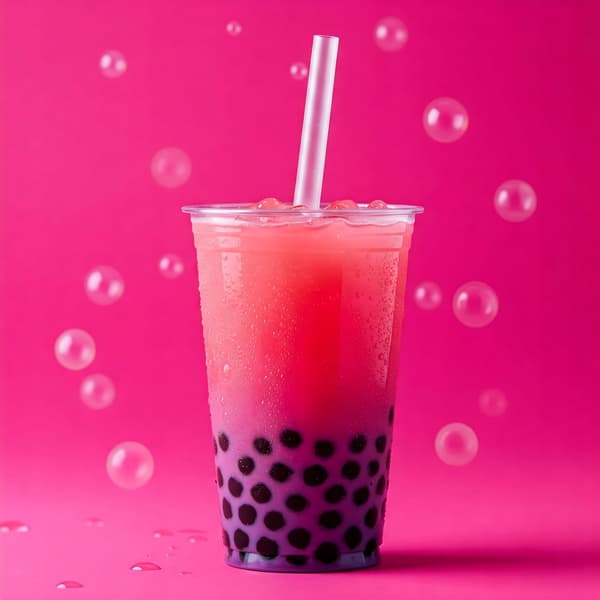 Genanvendelige plastiksugerør til Bubble Tea, farverige, 200 stk.