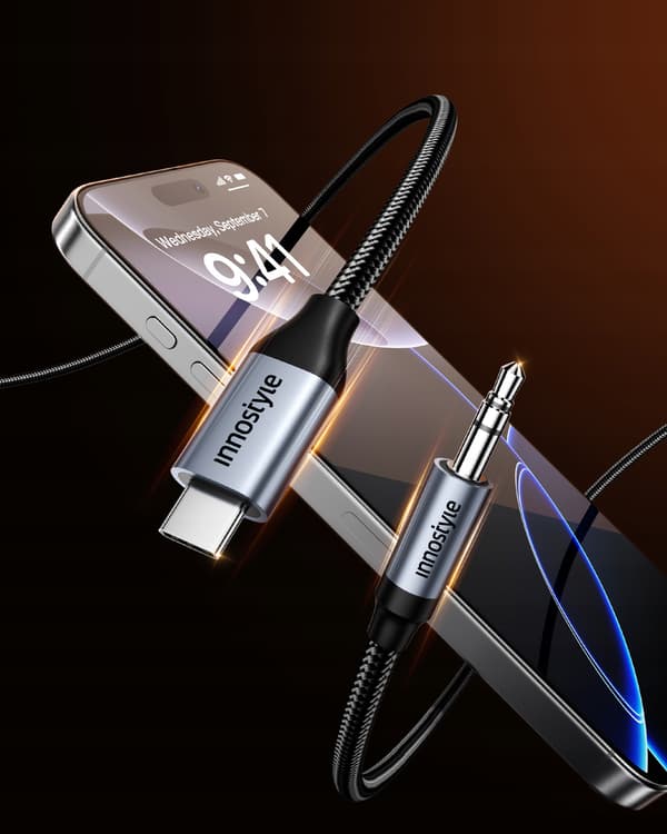 INNOSTYLE USB-C AUX-SOVITIN MINI-JAKKIKAAPELI SAMSUNG DAC -SOVITTIMEEN 1M