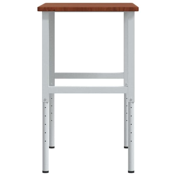 vidaXL arbejdsbord mørkebrunt 100x60x(71,5-98) cm egetræ
