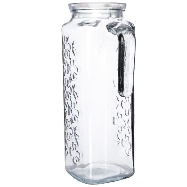 Lasikannu kannella 1,2 l