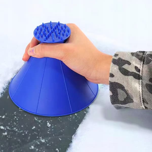 Konisk 2-i-1 plast bilrutskrapare + tratt