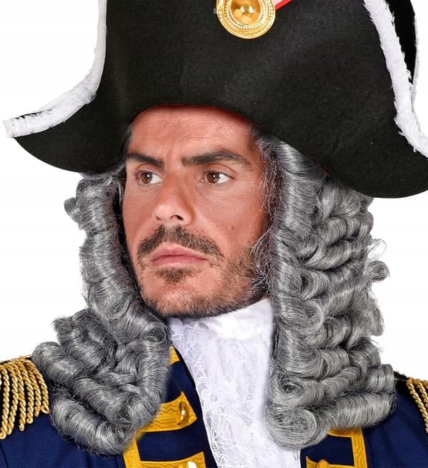 Hårperuk herr grå skeppskaptenpiratkommodor