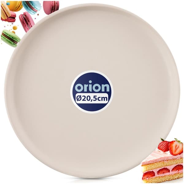 Keramisk desserttallerken cremet SKANDI 20,5 cm