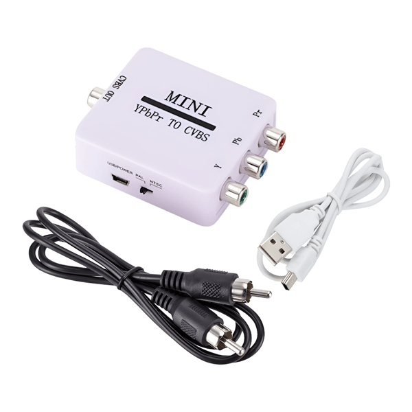 Konverter fra YPBPR til CVBS + kabel Video- og lydadapter